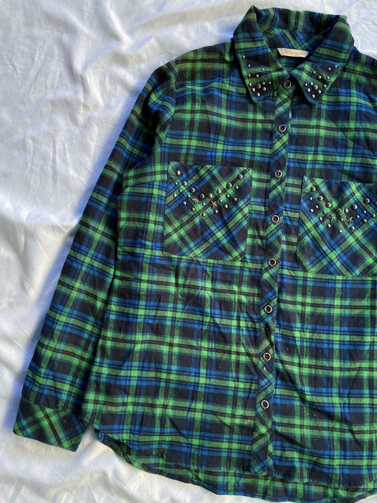 Japanese Brand OLIVIA BUTTON DOWN SHIRT PUNK STYLE Size US M / EU 48-50 / 2 - 2 Thumbnail