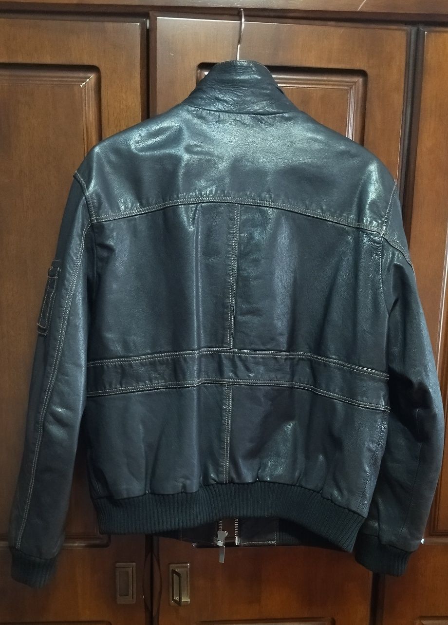 Vintage Vitnage Police Aviator Leather Jacket Size US M / EU 48-50 / 2 - 2 Thumbnail