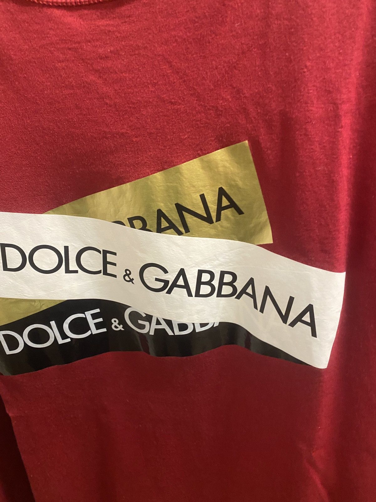 Dolce & Gabbana Luxury dolce & gabbana big logo drip tee Size US M / EU 48-50 / 2 - 6 Thumbnail