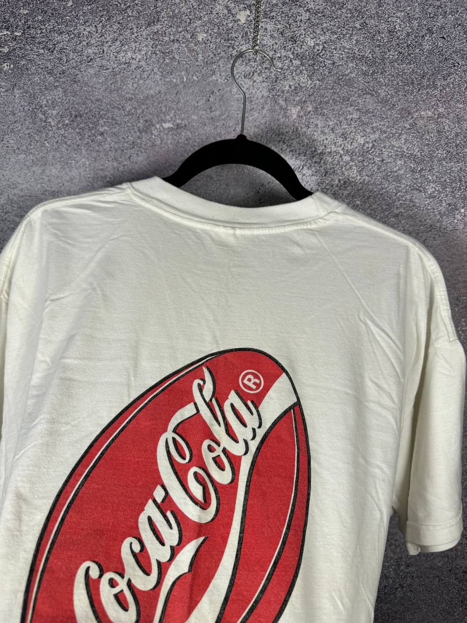 Coca Cola Vintage Retro 90's Style Coca Cola Faded White T-Shirt Size US XL / EU 56 / 4 - 11 Thumbnail
