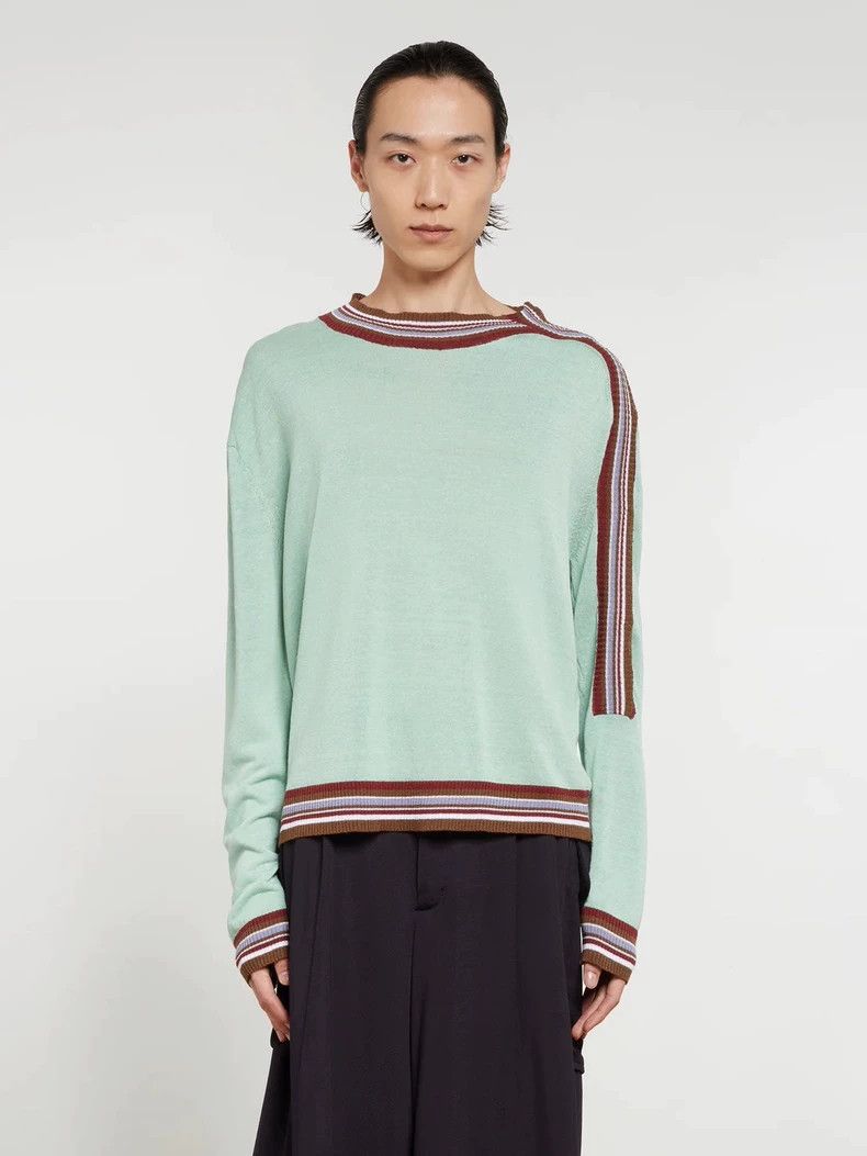 Kiko Kostadinov Kiko Kostadinov 23SS Ria Henley Knit Mint Green Size US L / EU 52-54 / 3 - 9 Thumbnail