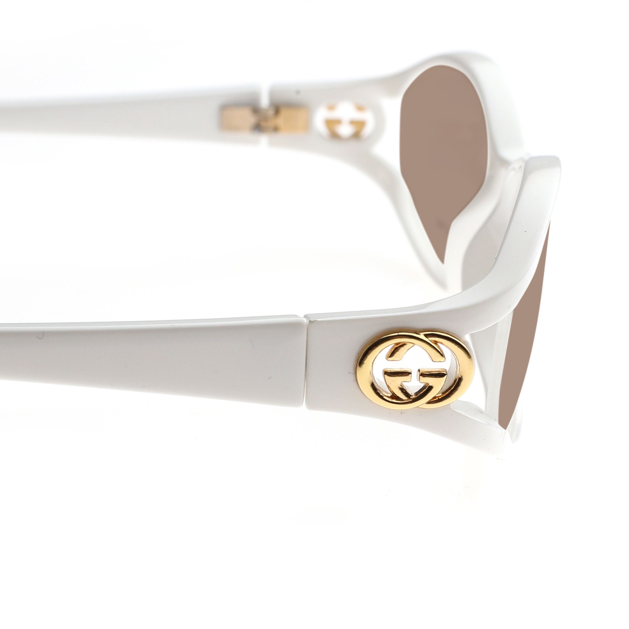 SALE! NEW Gucci GG1660S Ivory White Slim Oval Logo Sunglasses Gucci Sunglasses GG1660S 004 main image 4