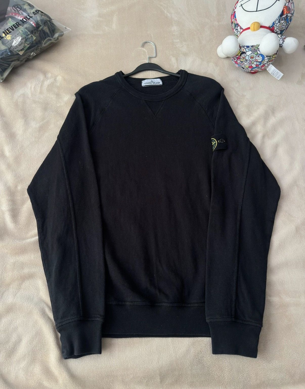 Stone Island Stone Island Black Crew Neck Sweatshirt K5 Size US M / EU 48-50 / 2 - 1 Thumbnail