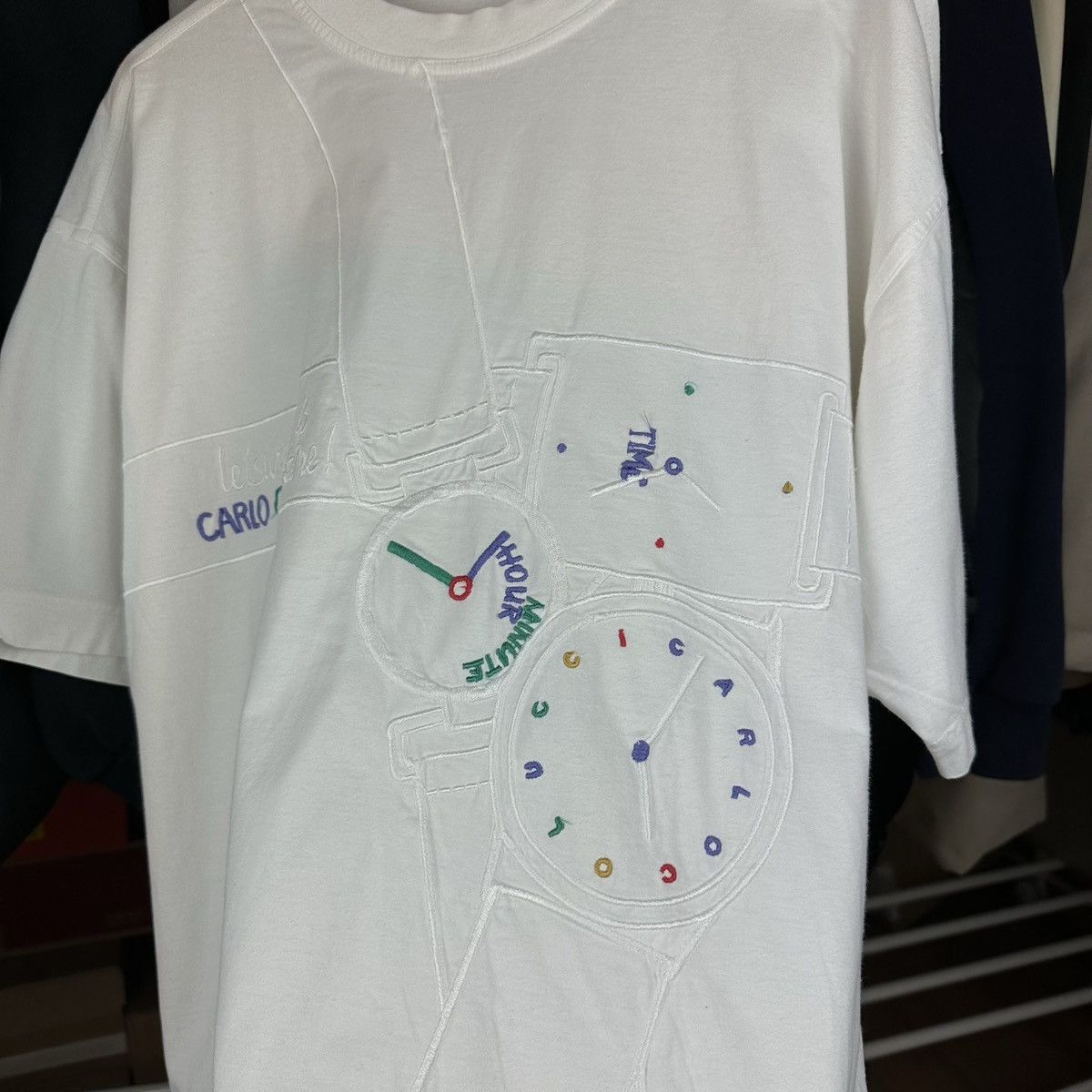 Carlo Colucci Carlo Colucci Vintage 90s Time T-Shirt Rare Archival XL Size US XL / EU 56 / 4 - 6 Thumbnail