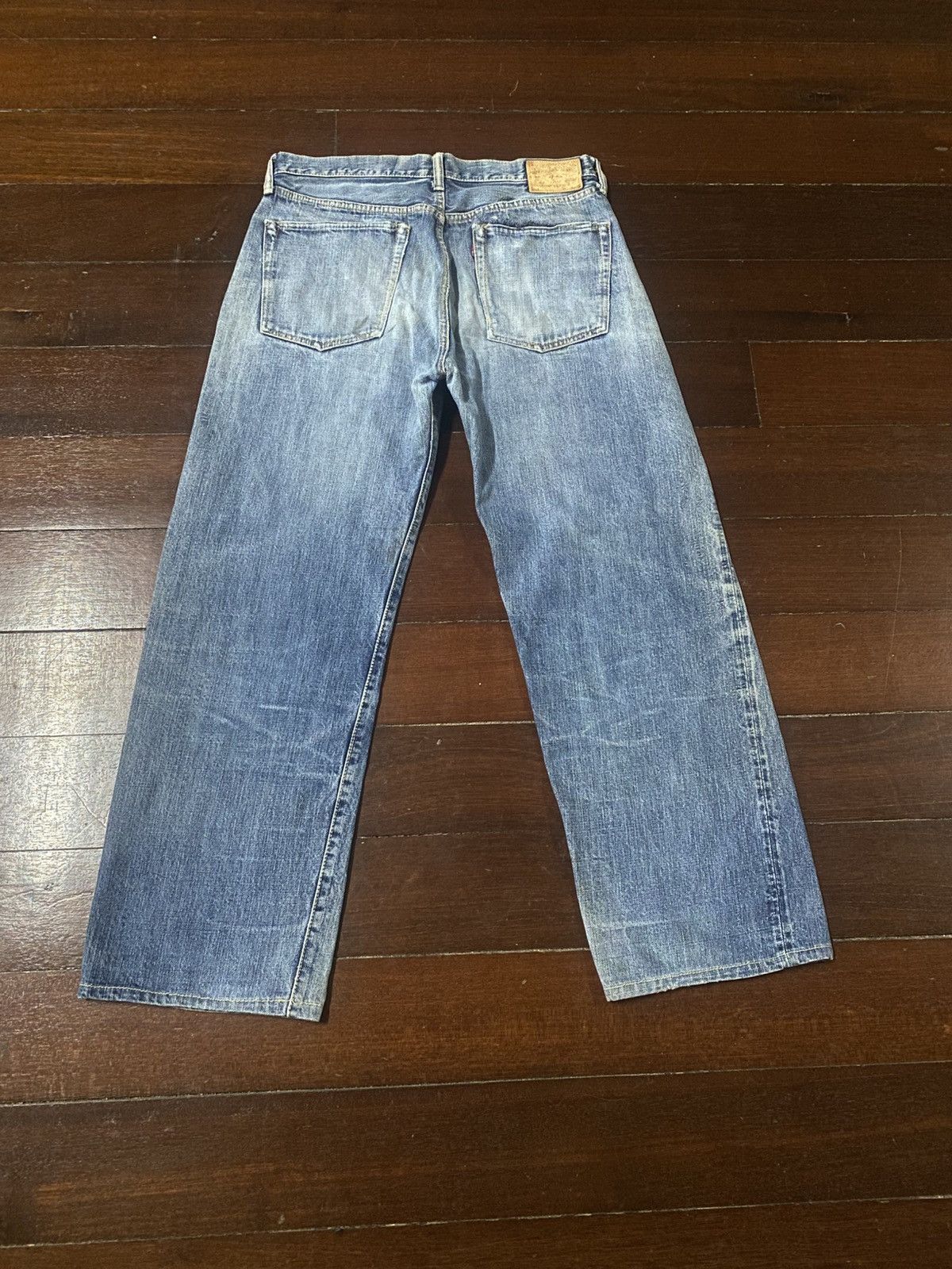 Warehouse Vintage PHERROWS distressed denim wide leg selvedge Size US 34 / EU 50 - 9 Thumbnail