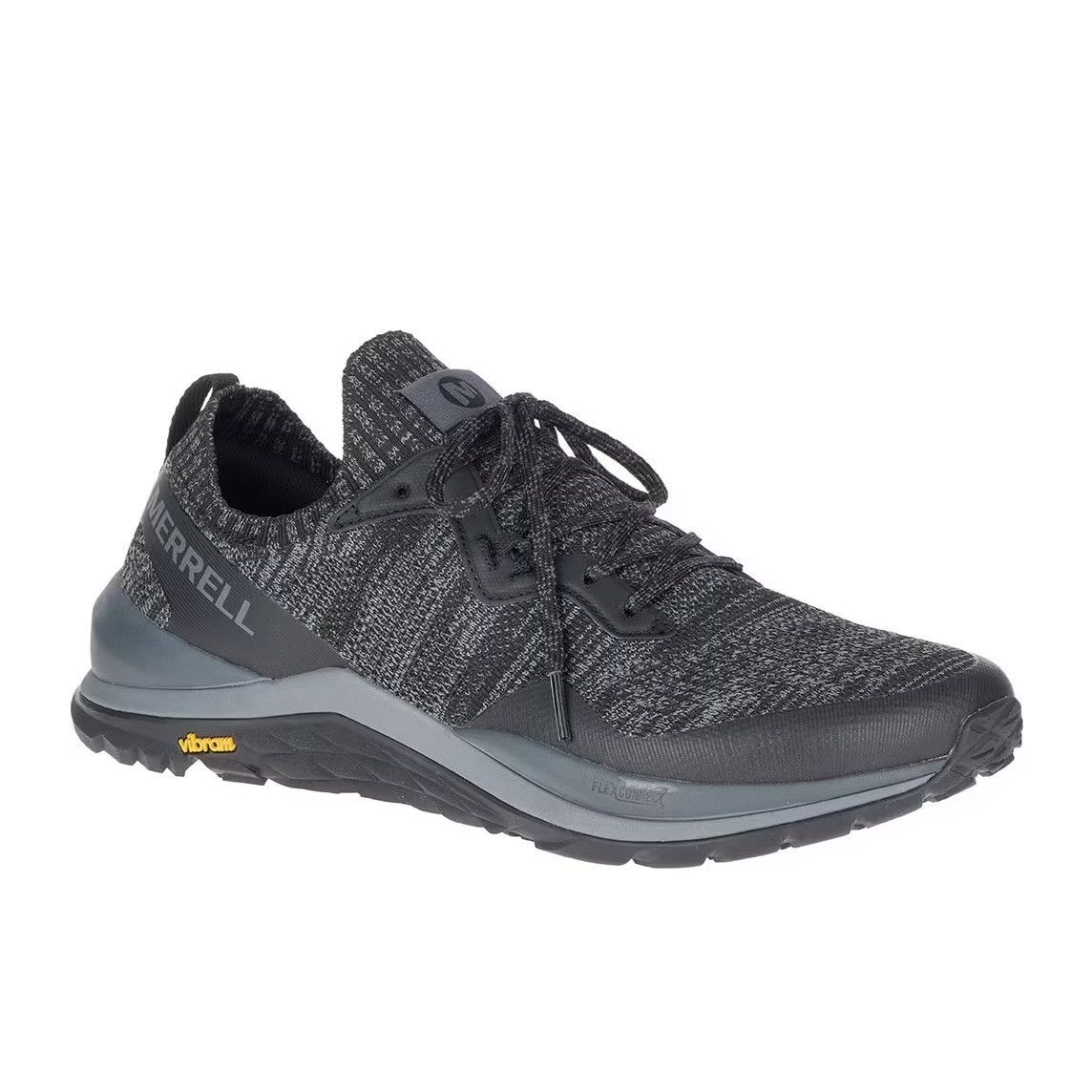 Merrell MERRELL Mens Black Grey Knit Mag-9 Vibram Running Sneakers Size US 14 / EU 47 - 1 Thumbnail