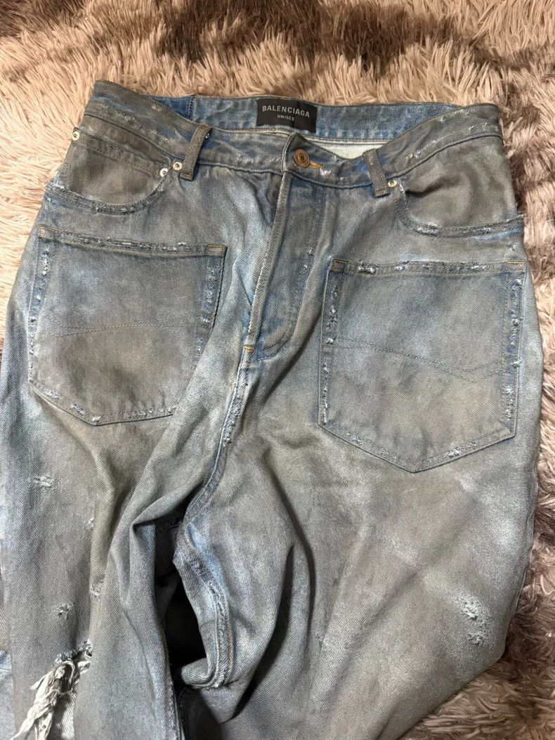 Balenciaga Balenciaga size xs Flip pocket mud dyed ripped baggy jeans Size US 28 / EU 44 - 3 Thumbnail