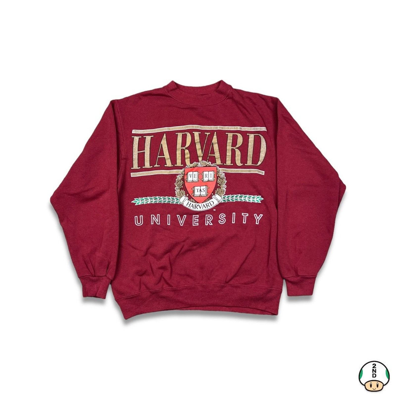 Hanes × Vintage Vintage 80s Harvard University Sweatshirt Hanes Collegiate Size US S / EU 44-46 / 1 - 1 Thumbnail