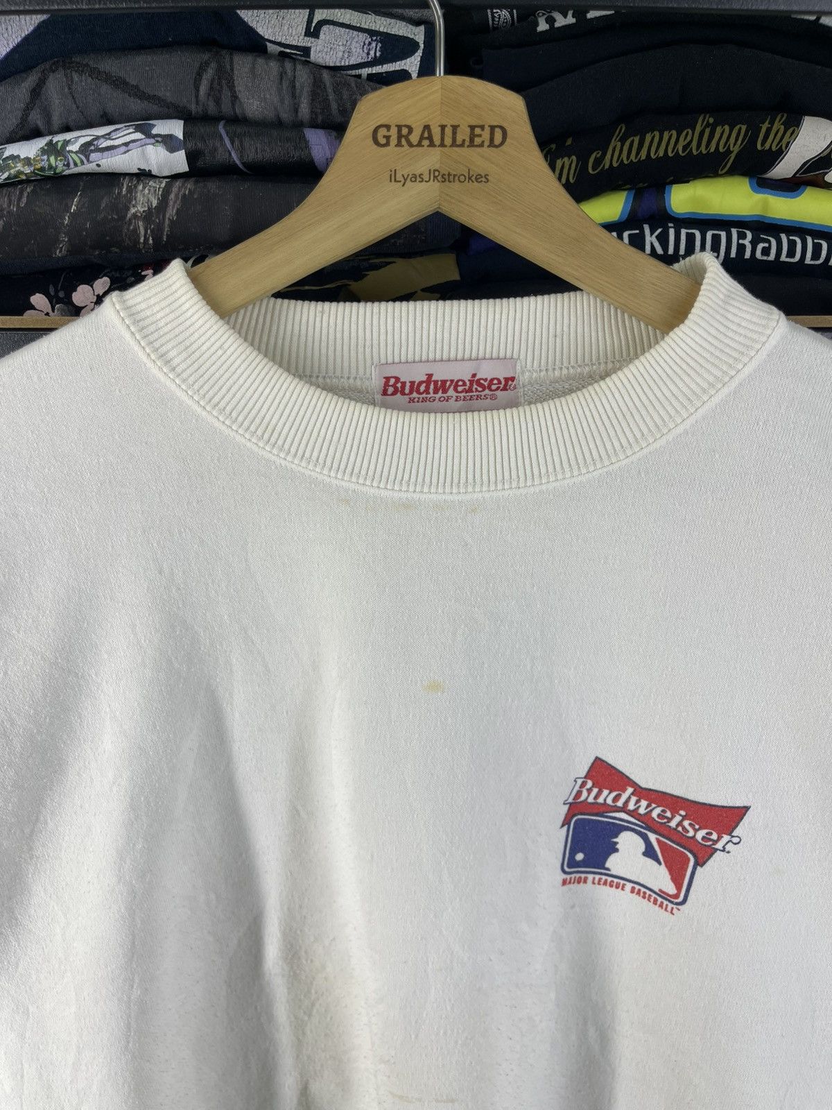 Budweiser Vintage 90's Budweiser Baseball Team MLB Sponsor Sweatshirt Size US L / EU 52-54 / 3 - 15 Thumbnail
