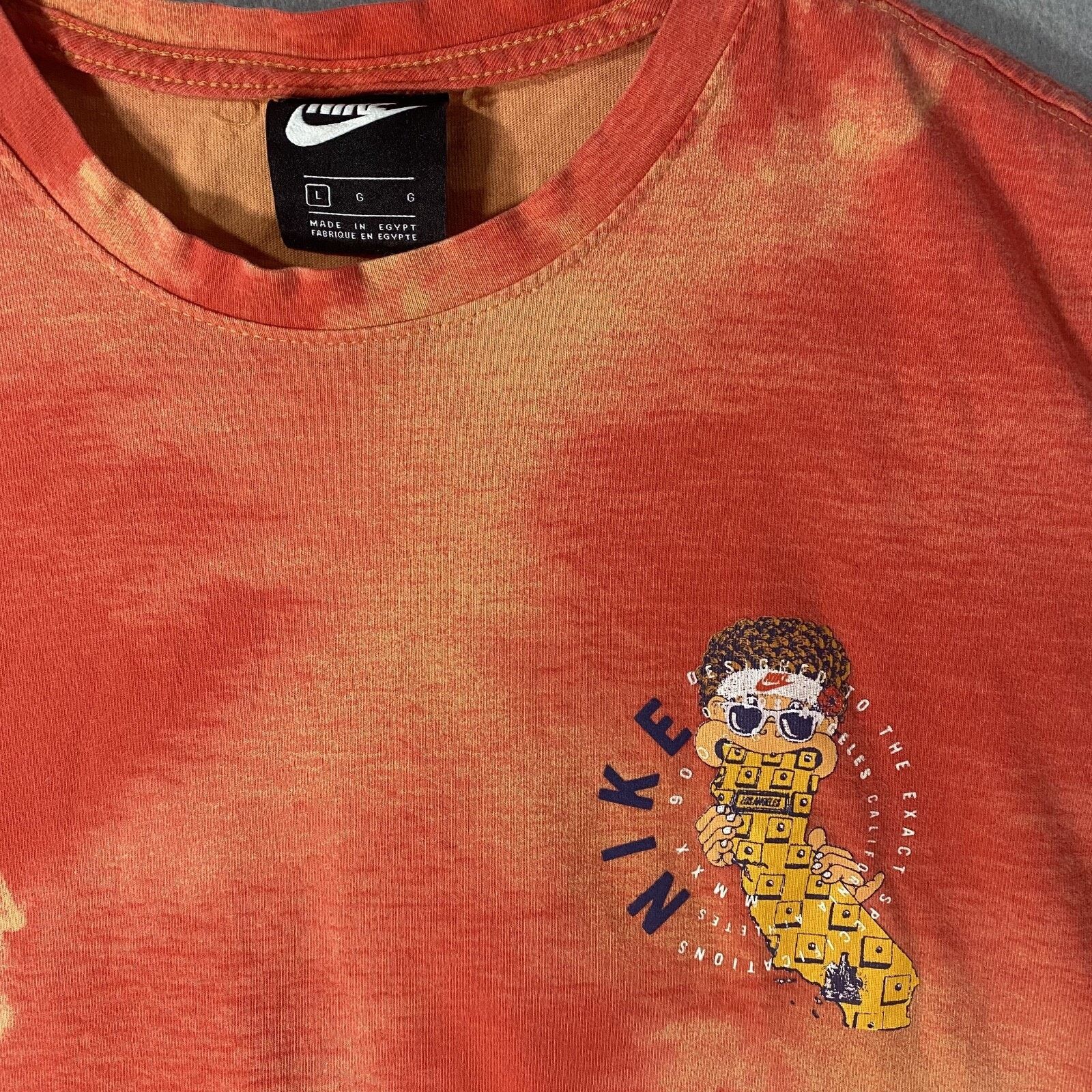 Nike Nike Sole Cal Los Angles Orange Tie Dye T Shirt Mens Large Size US L / EU 52-54 / 3 - 2 Thumbnail