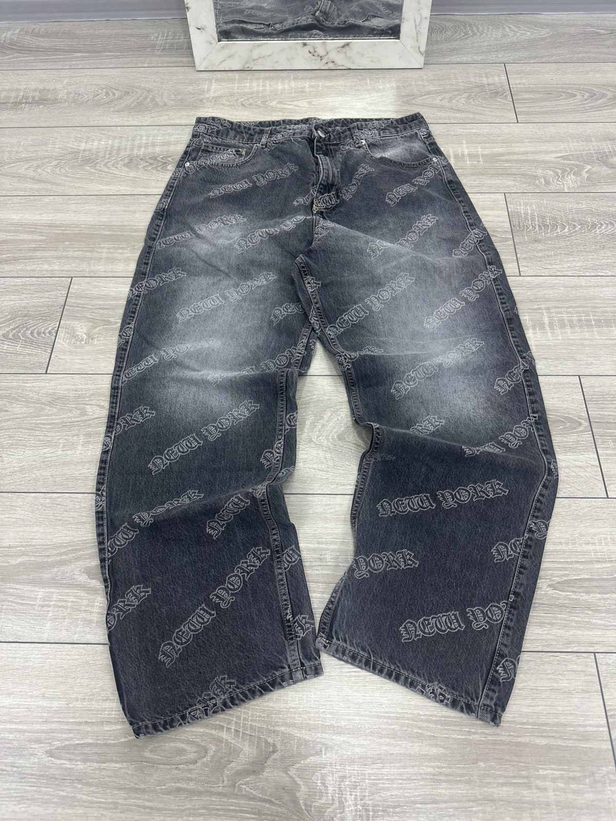 Vintage Baggy Wide Y2K Opium Jeans Streetwear Style Size US 36 / EU 52 - 1 Thumbnail