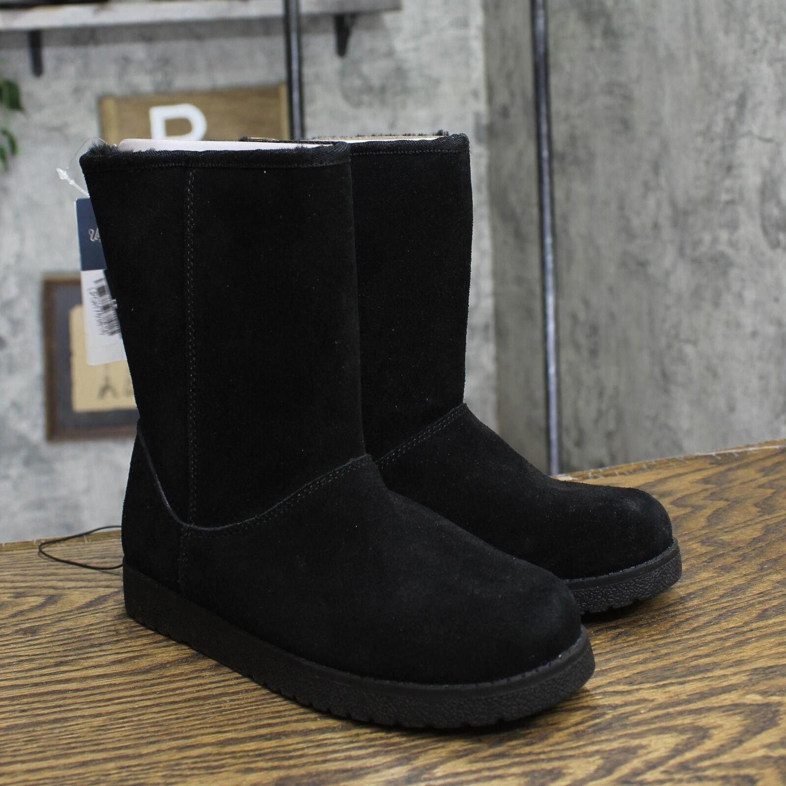 Designer Universal Thread Shearling Style Boots 88375485 Black 5M Size US 5 / IT 35 - 1 Thumbnail