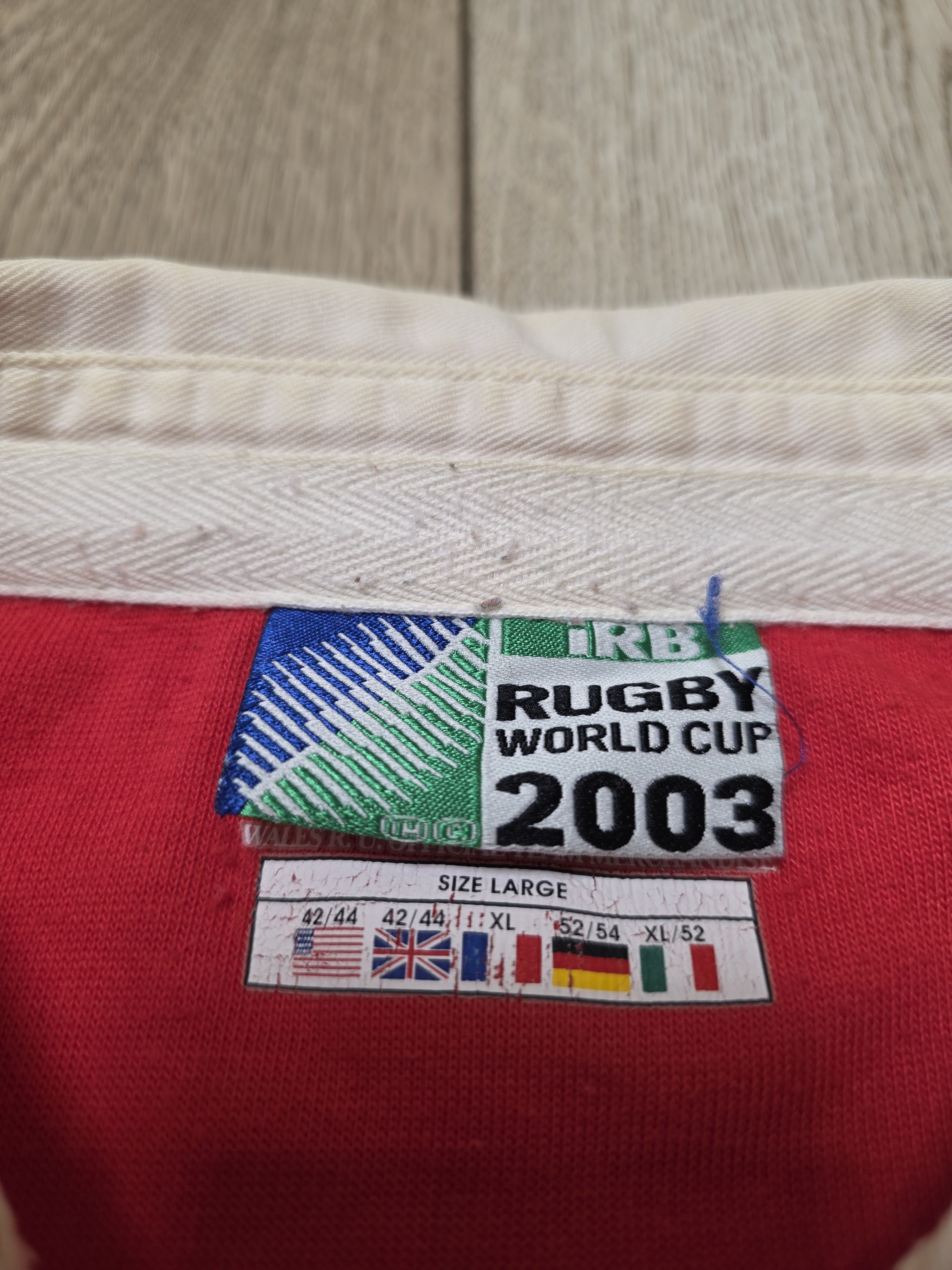 Reebok WALES RUGBY JERSEY VINTAGE 2003 WRU RUGBY SHIRT WORLD CUP Size US XL / EU 56 / 4 - 8 Thumbnail