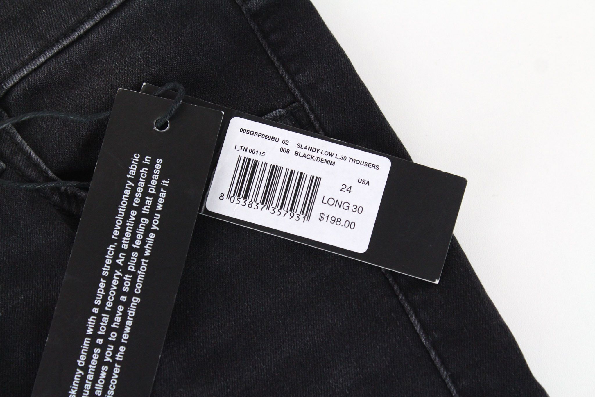 Diesel SLANDY-LOW 069BU W24/L30 Grey Stretch Jeans 70150 Size 24" / US 00 / IT 34 - 8 Thumbnail