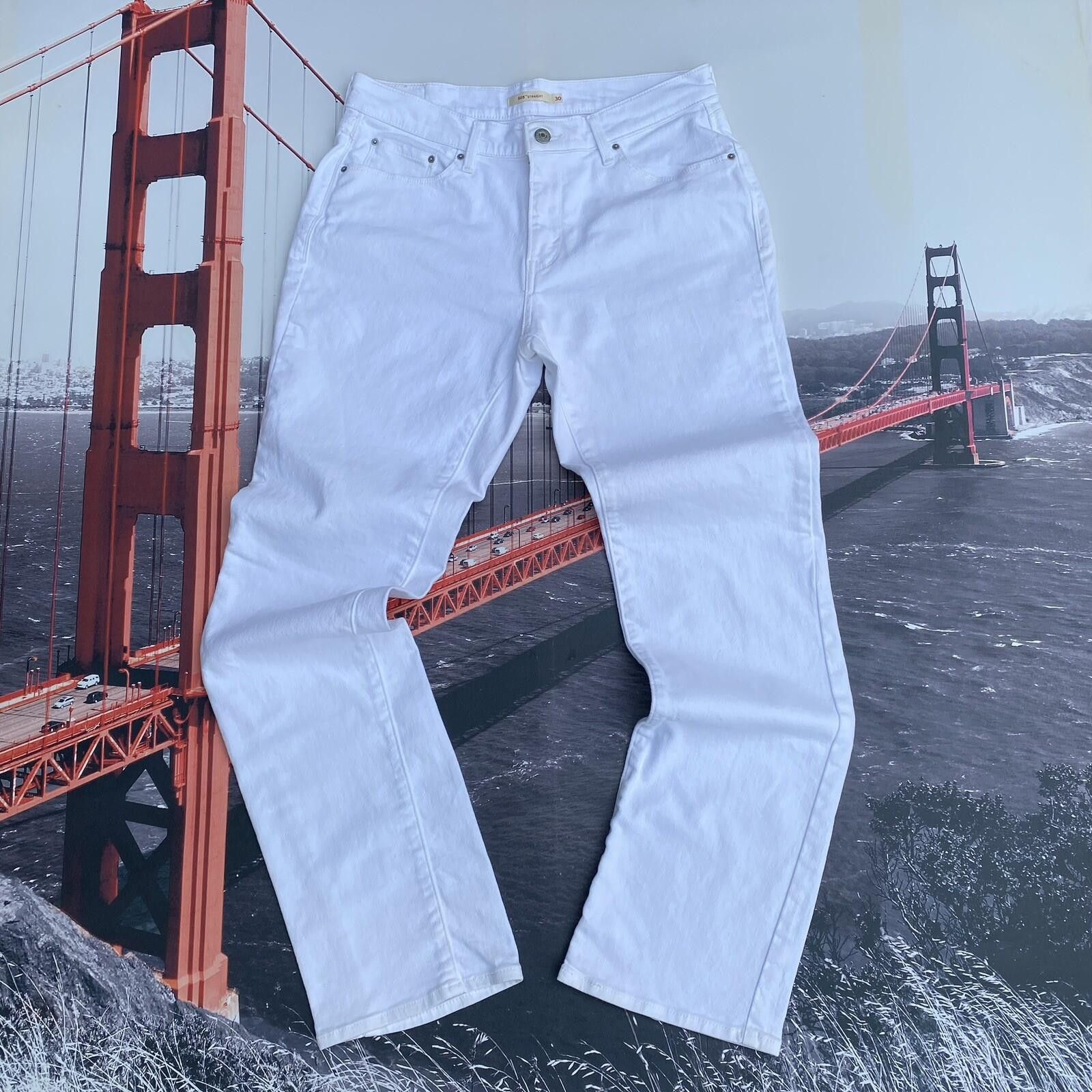 Levi's Levi's 505 Women’s Straight Size 30 White Jeans Zip Fly Size 30" / US 8 / IT 44 - 1 Thumbnail