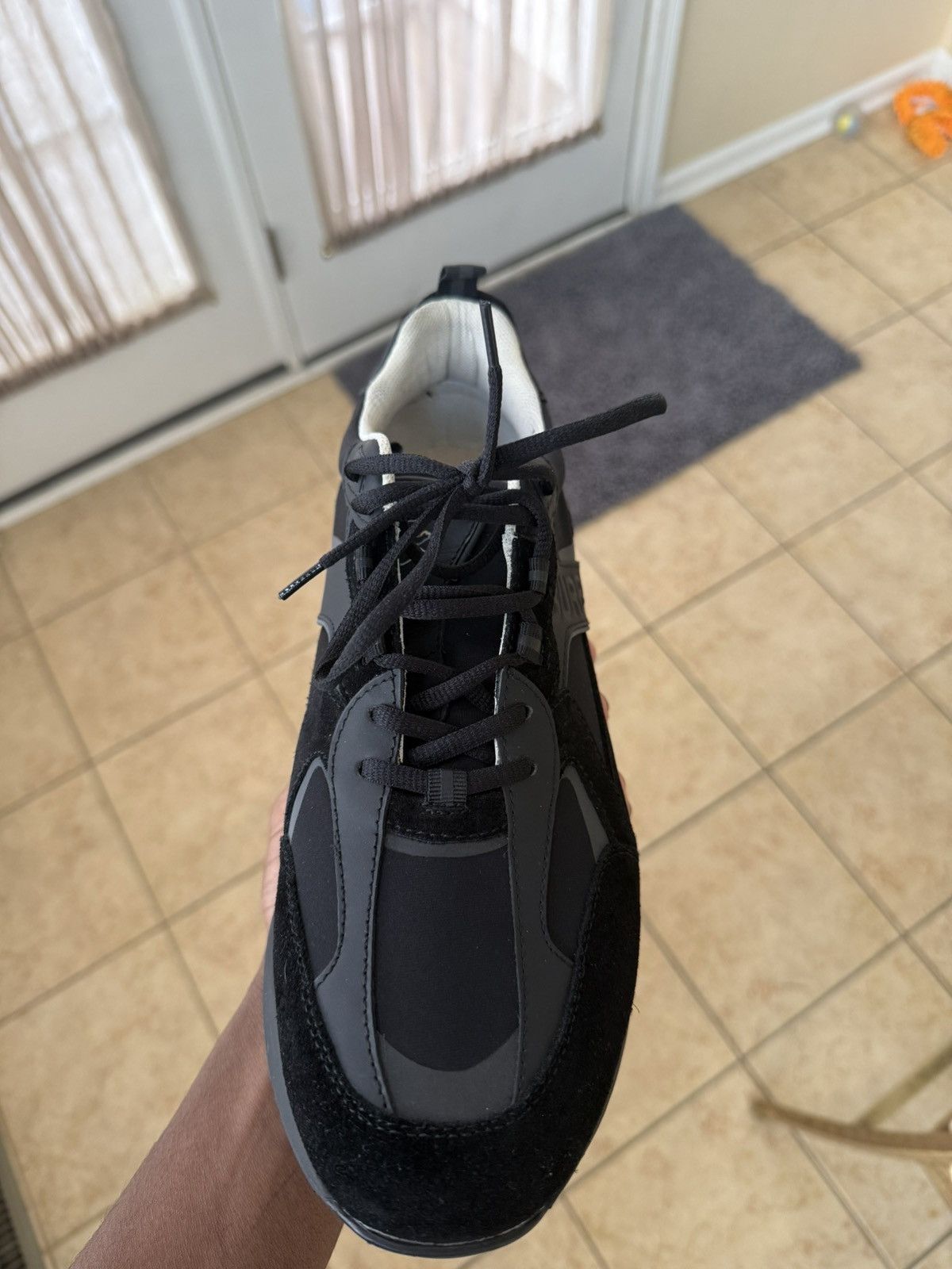 Burberry BURBERRY SEAN TRIPLE BLACK SNEAKERS Size US 12.5 / EU 45-46 - 2 Thumbnail