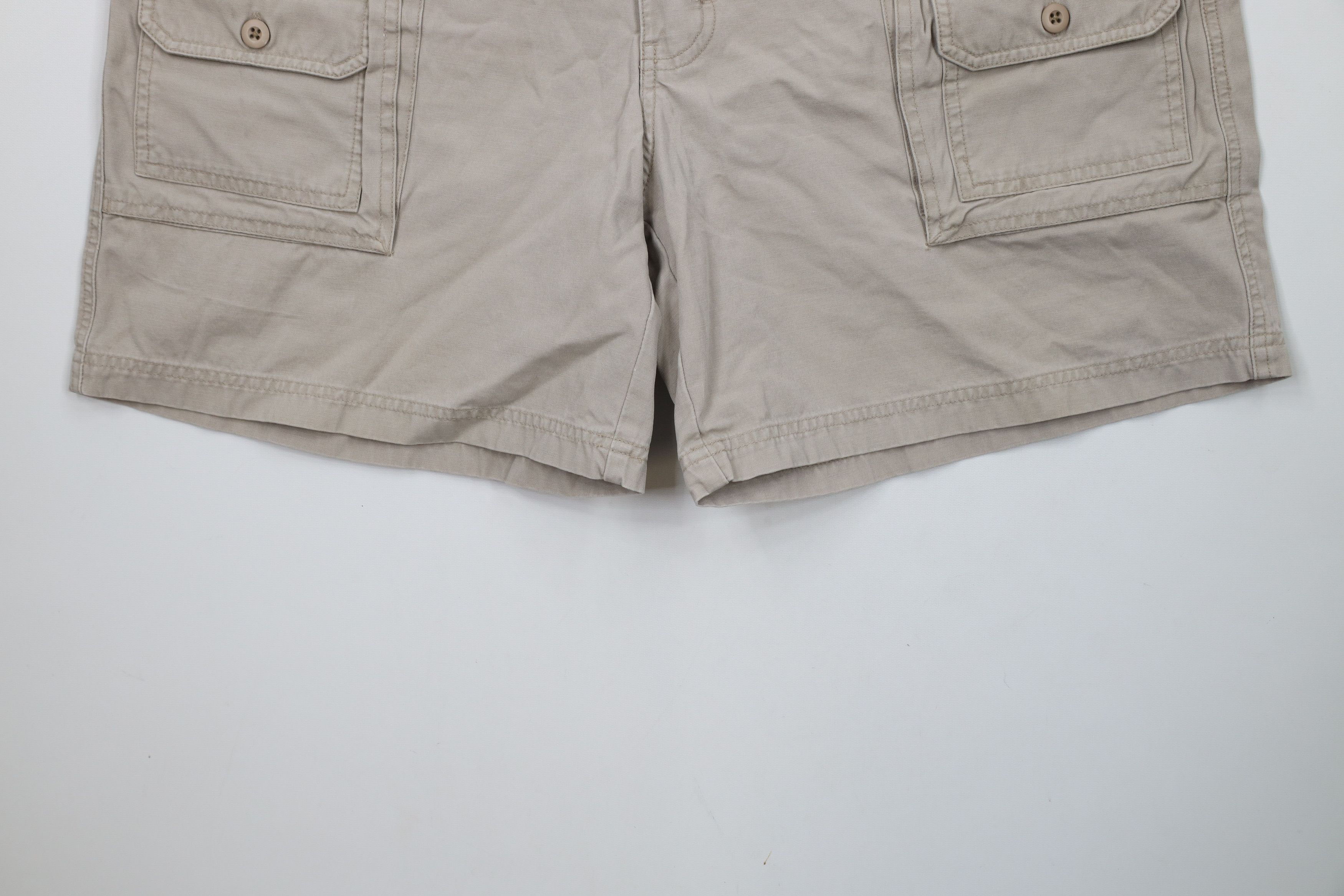 Cabelas × Vintage Vintage Cabelas Mens Above 7 Pocket Trail Cargo Shorts Beige Size US 38 / EU 54 - 4 Thumbnail