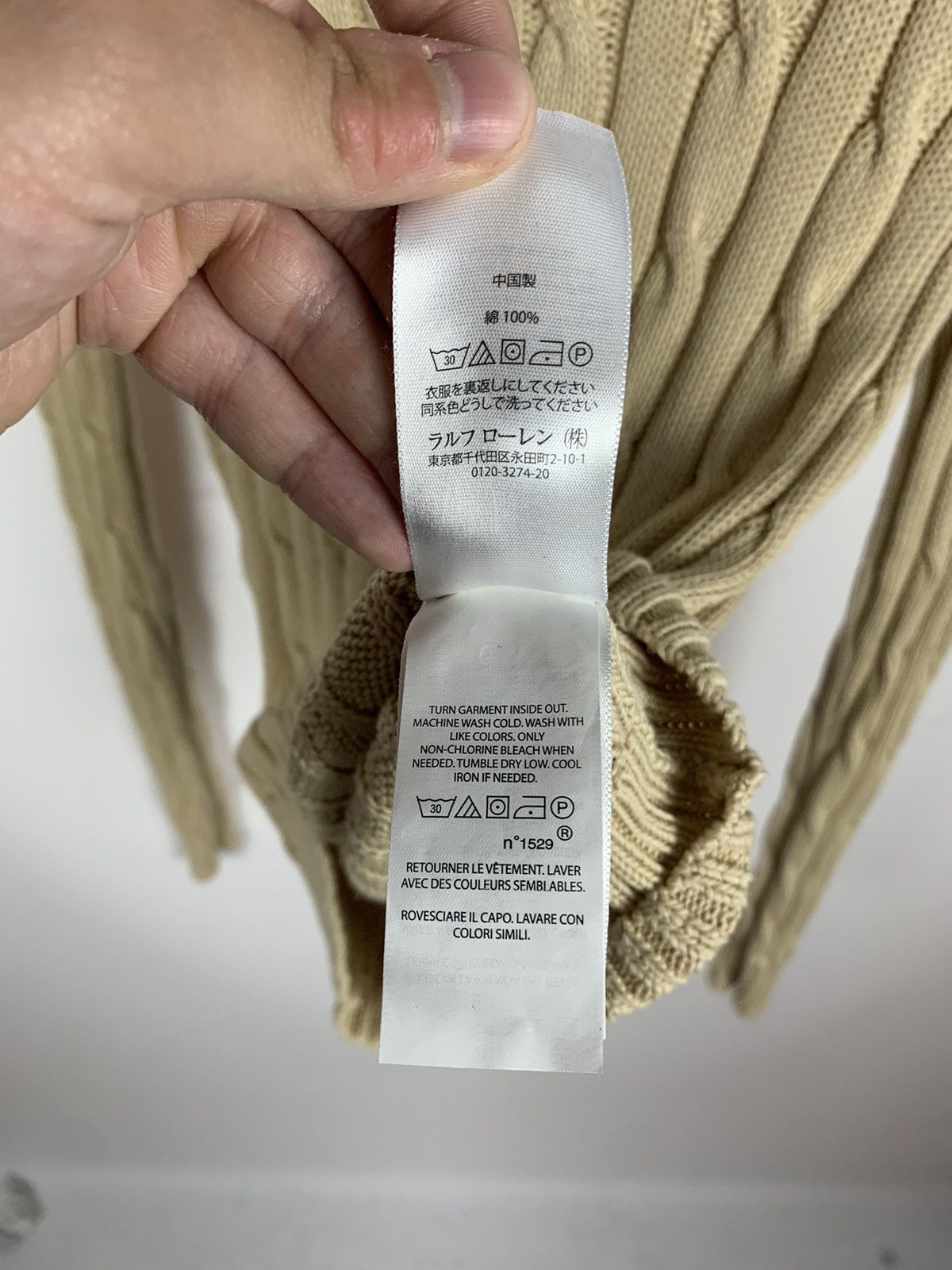 Polo Ralph Lauren Polo Ralph Lauren Cable Knit Sweater Size XS Beige Luxury Size XS / US 0-2 / IT 36-38 - 9 Thumbnail