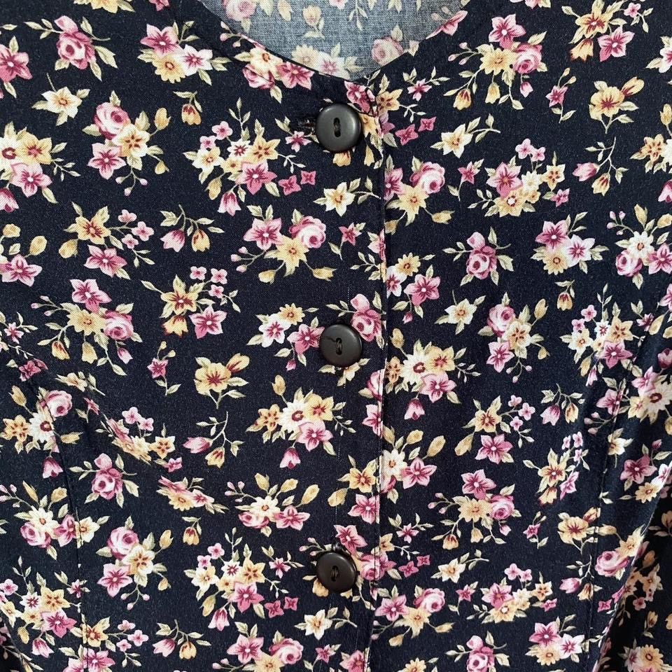 Vintage Ship N Shore Dress Button Up Rayon Maxi Dress Size 8 Size M / US 6-8 / IT 42-44 - 3 Thumbnail