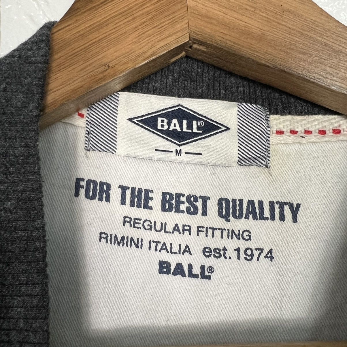 Japanese Brand BALL Hybrid Knitted Crewneck Sweatshirt #4101-C186 Size US M / EU 48-50 / 2 - 9 Thumbnail