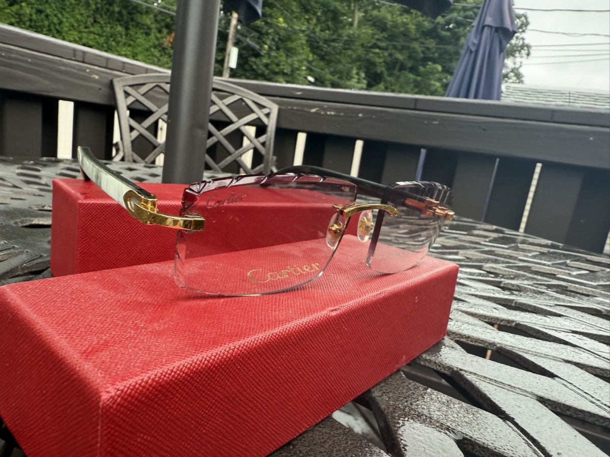 Cartier Cartier Buffalo Horn Sunglasses Rose tint diamond cut lens Size ONE SIZE - 2 Thumbnail