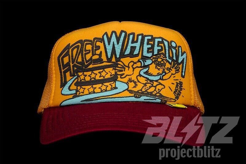 Kapital KAPITAL FREE WHEELIN TRUCKER CAP HAT YELLOW BURGUNDY Size ONE SIZE - 2 Thumbnail
