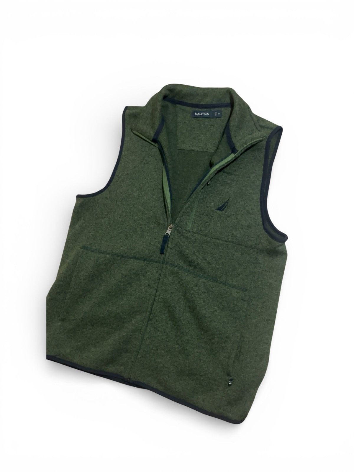 Nautica Nautica 90s Vintage Forest Green Fleece Zip-Up Vest, M Size US M / EU 48-50 / 2 - 3 Thumbnail