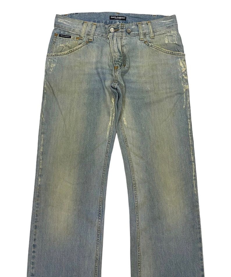 Dolce & Gabbana × Vintage Dolce & Gabbana Zipper Pocket Distressed Denim Jeans Size US 33 - 2 Thumbnail