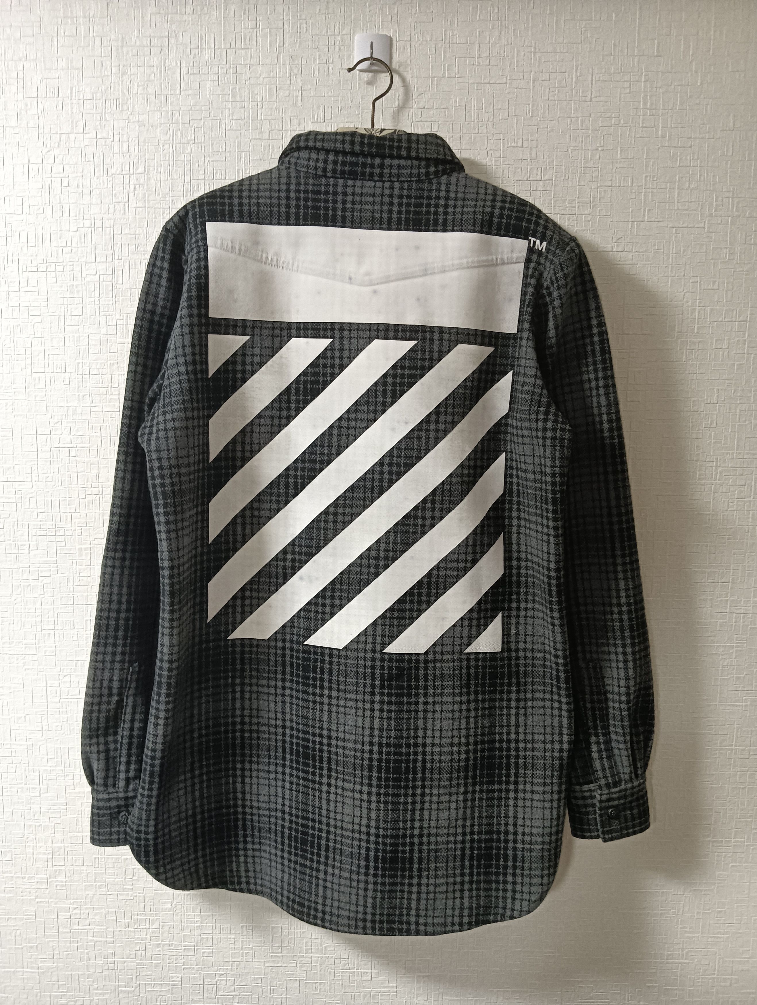 Off-White Tartan Diagonal Check Shirt Size US L / EU 52-54 / 3 - 1 Thumbnail