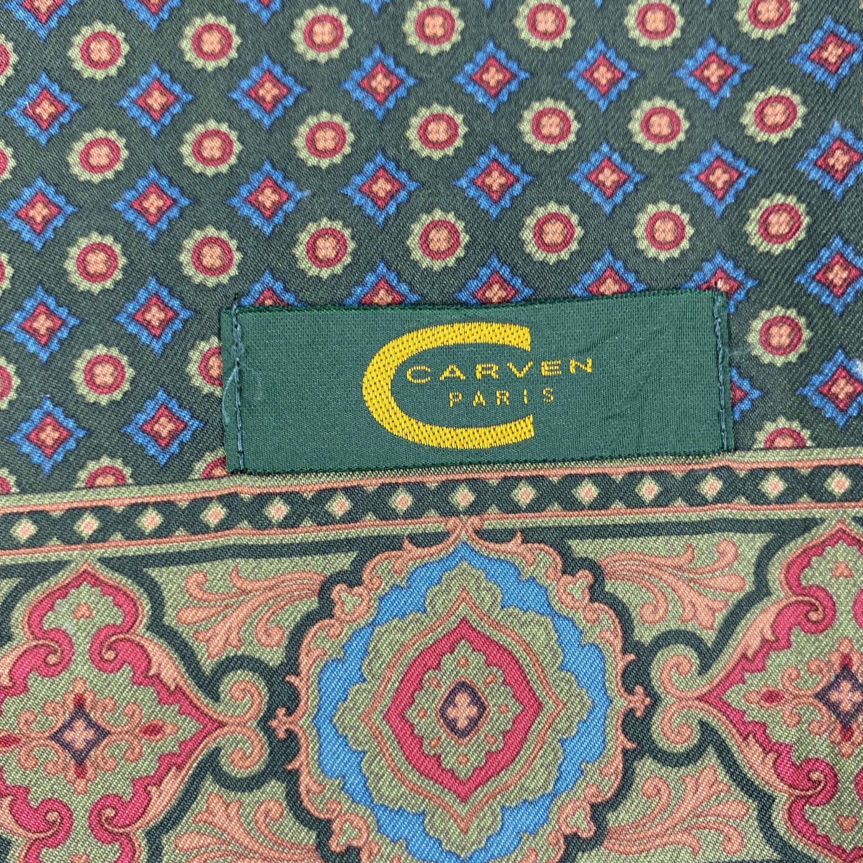 Carven × Vintage GF10628 Carven Silk Scarf Neck Wear Muffler Nova Check Size ONE SIZE - 2 Thumbnail