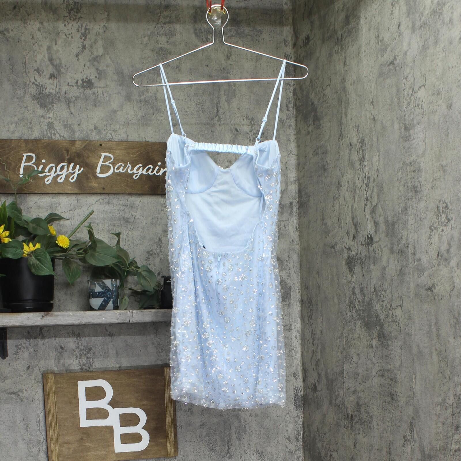 Other B. Darlin Banded Open-back Bodycon Dress Light Blue 7/8 Size M / US 6-8 / IT 42-44 - 2 Thumbnail