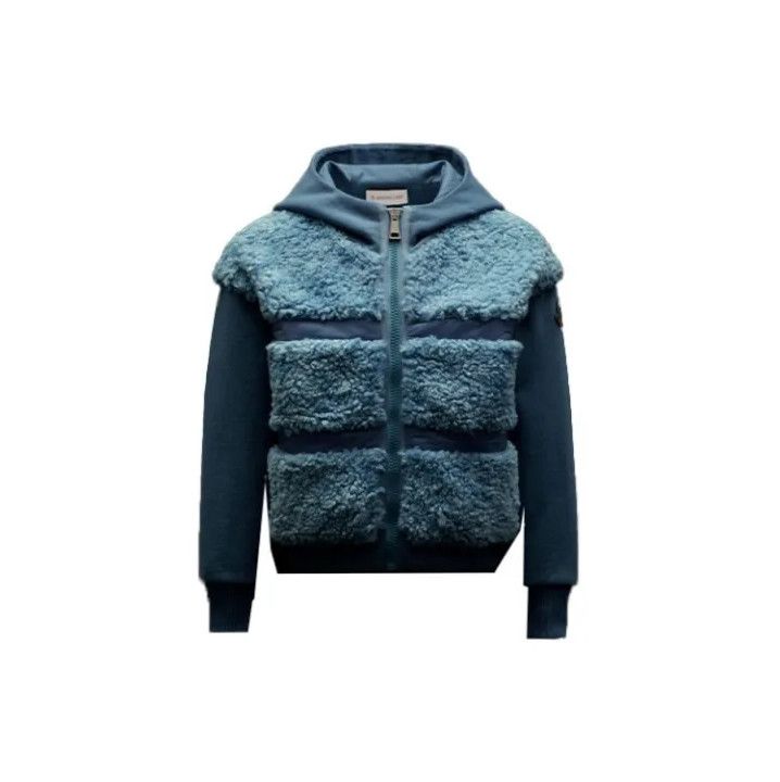 Moncler Moncler Kids Blue Fleece Zip-Up Jacket Size US S / EU 44-46 / 1 - 1 Thumbnail