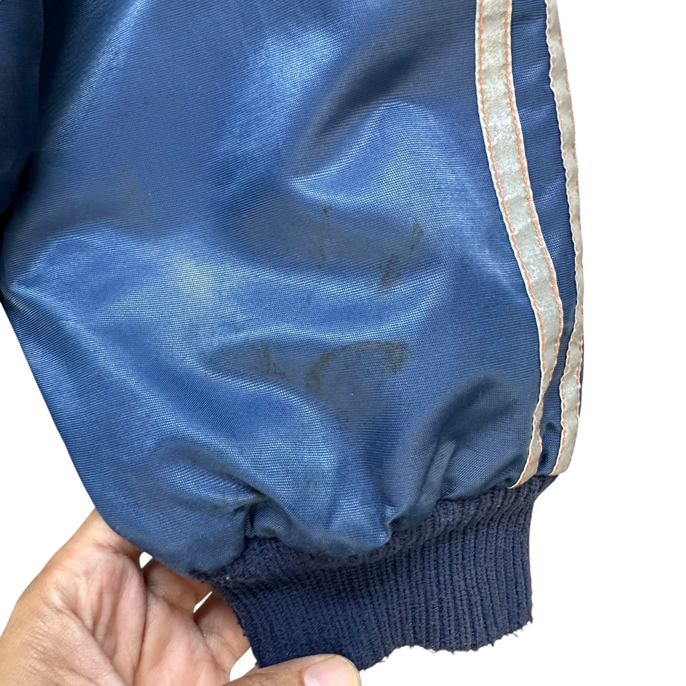 Adidas ADIDAS Trefoil Big Logo Blue Collared Jacket #A50-1177 Size US S / EU 44-46 / 1 - 14 Thumbnail