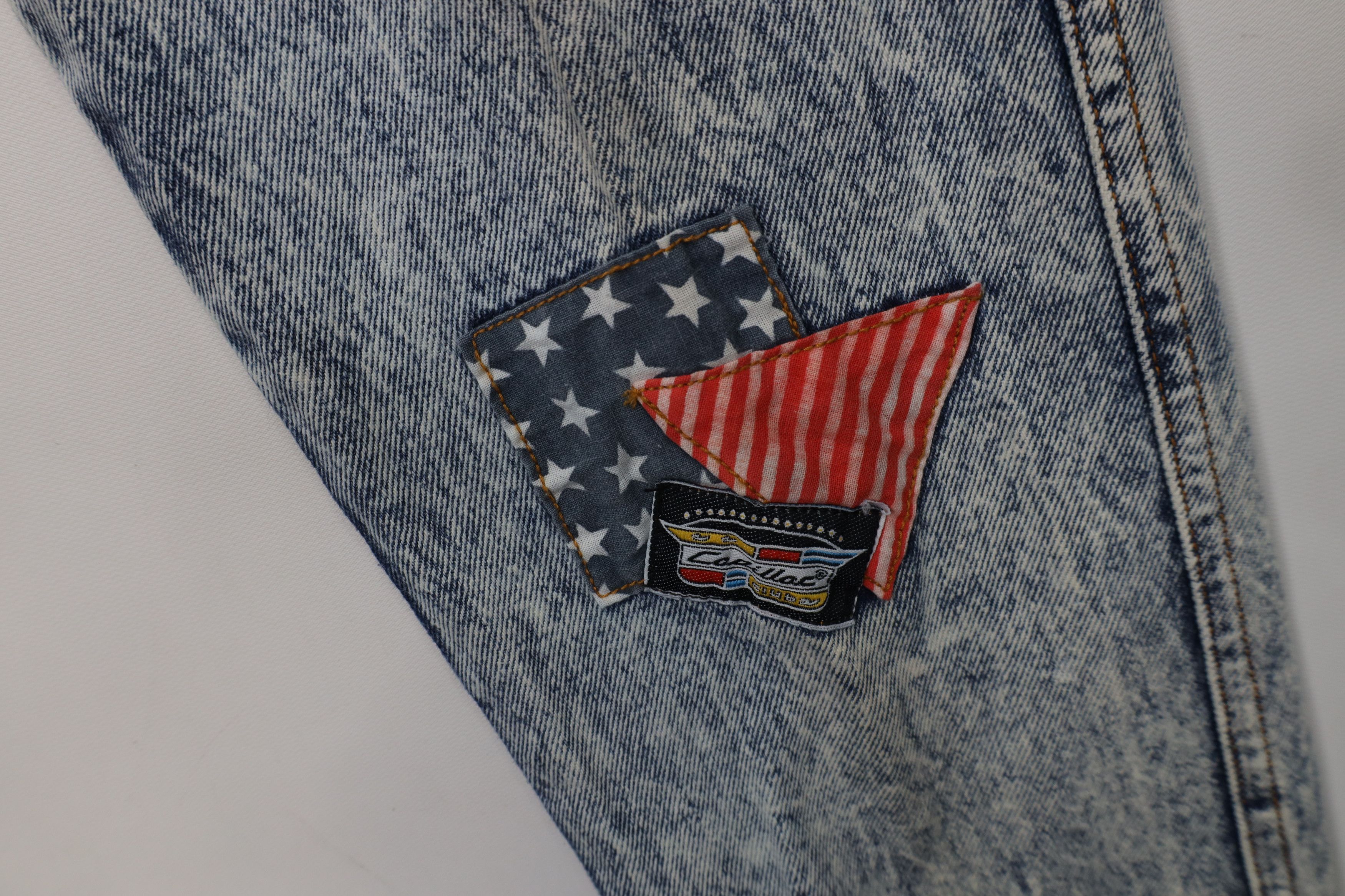 Cadillac Deadstock Vintage 80s 90s Cadillac Acid Wash Denim Jeans Size 28" / US 6 / IT 42 - 5 Thumbnail