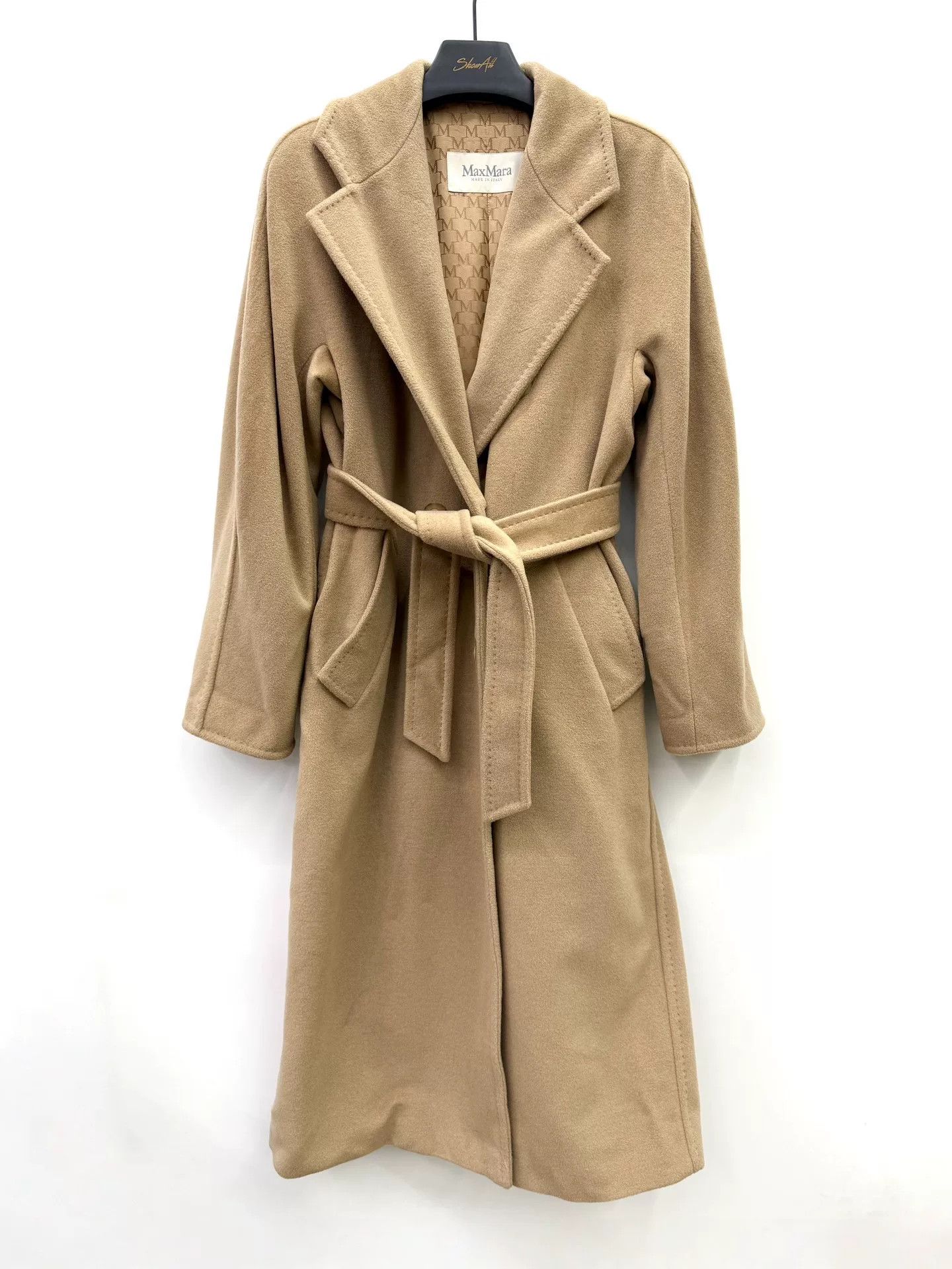 Max Mara MaxMara 101801 Camel Wool Cashmere Coat Size US L / EU 52-54 / 3 - 1 Thumbnail