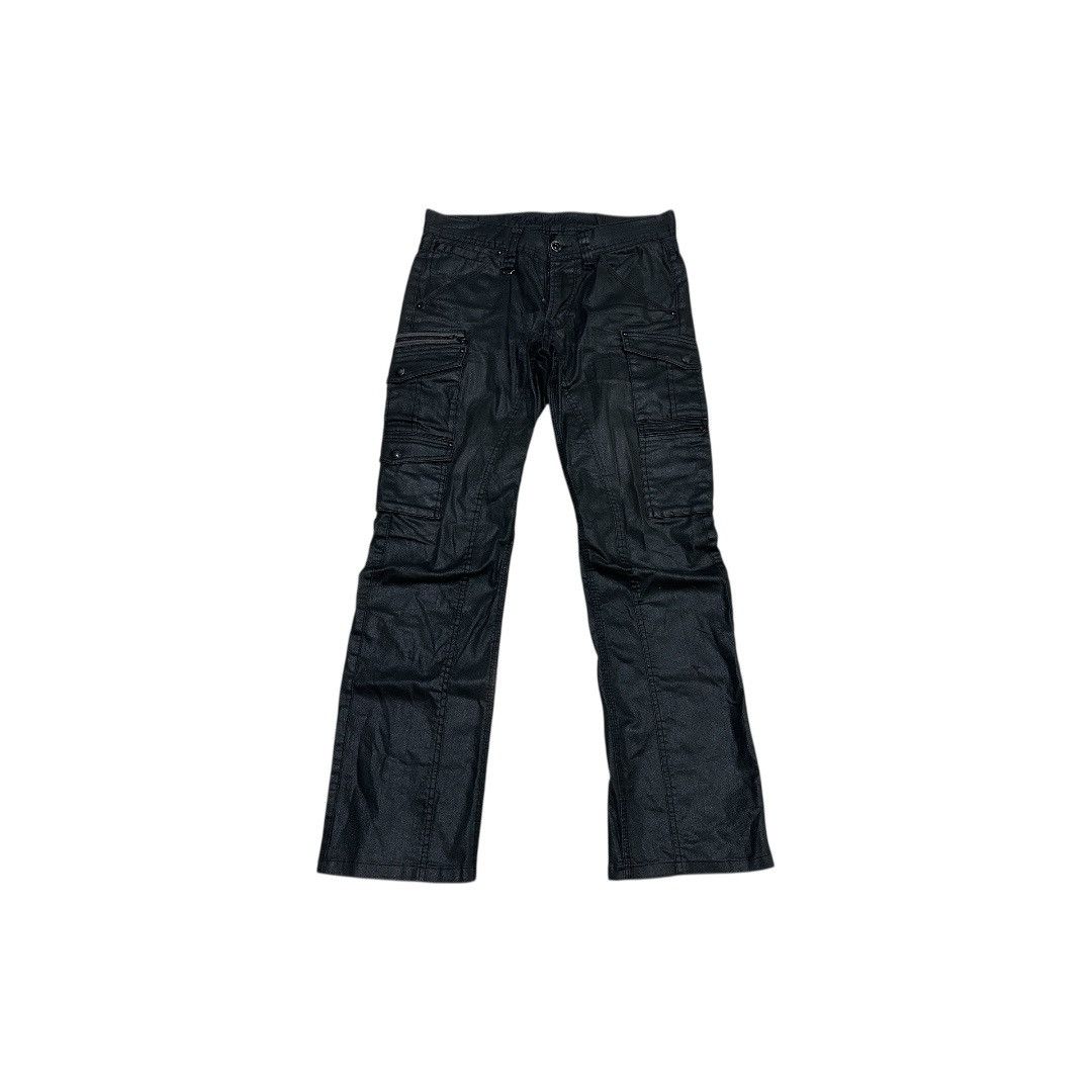 Nicole Club 🔥Y2K Archived Nicole Club For Men Waxed Cargo Pants Goth Size US 30 / EU 46 - 1 Thumbnail