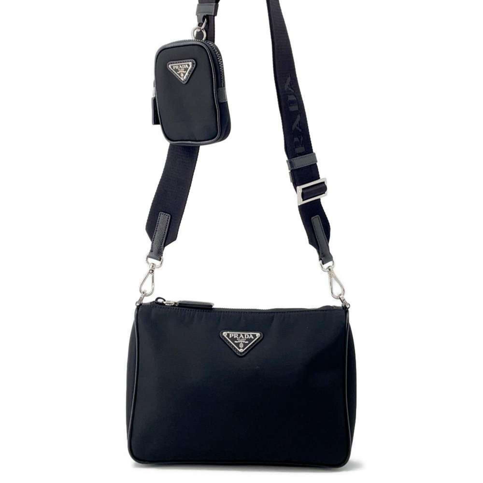 Prada Shoulder Bag Mini Nylon 2Vh113 Prada Black, Women's