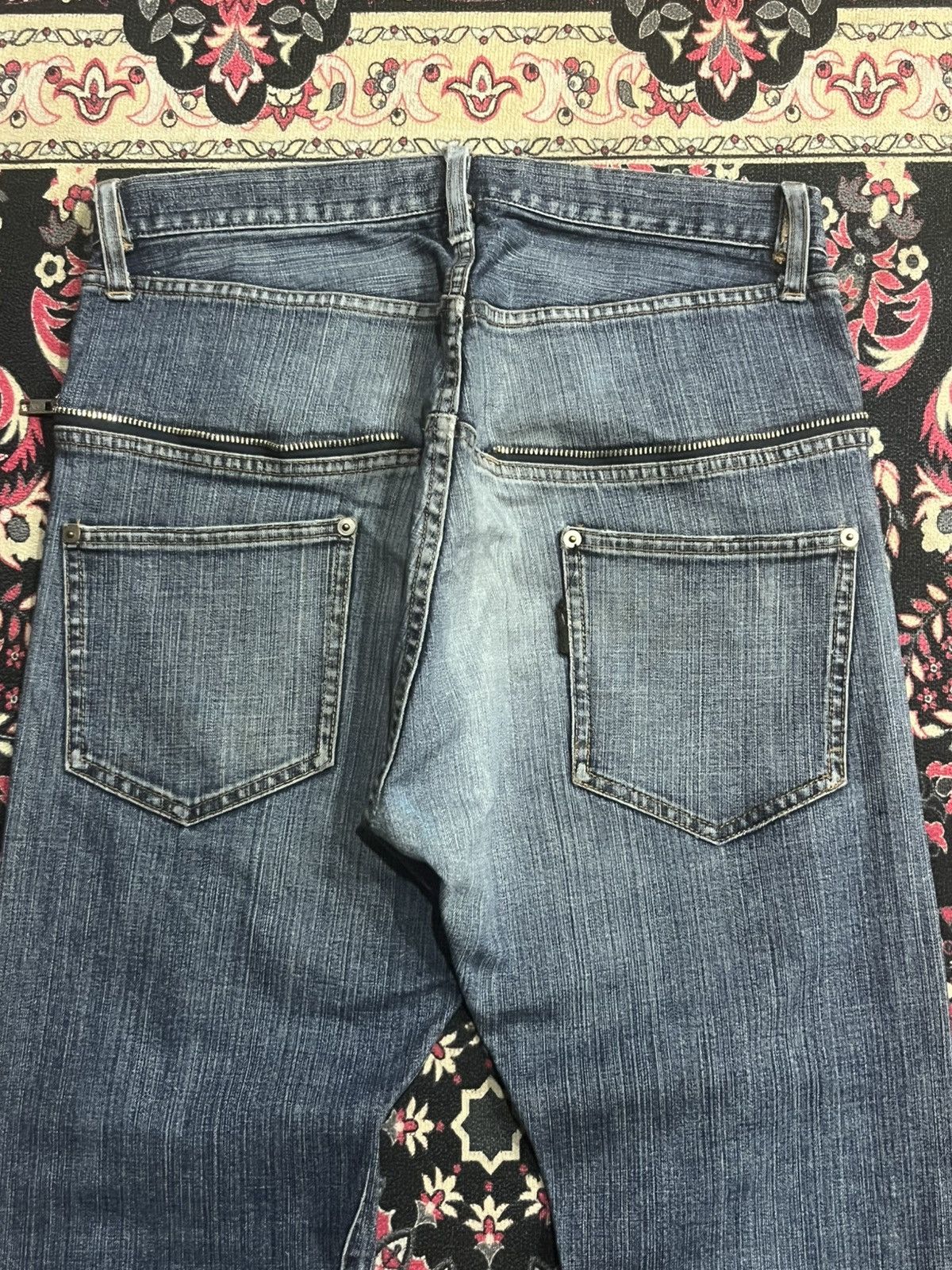 CABANE de ZUCCa Cabbane de Zucca Asymmetrical 11 Button Blue Washed Jeans Size US 30 / EU 46 - 7 Thumbnail