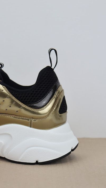 Dior o1rshd1 Q.2 / B22 Calfskin Mesh Sneakers in Golden/White Size US 12 / EU 45 - 4 Thumbnail