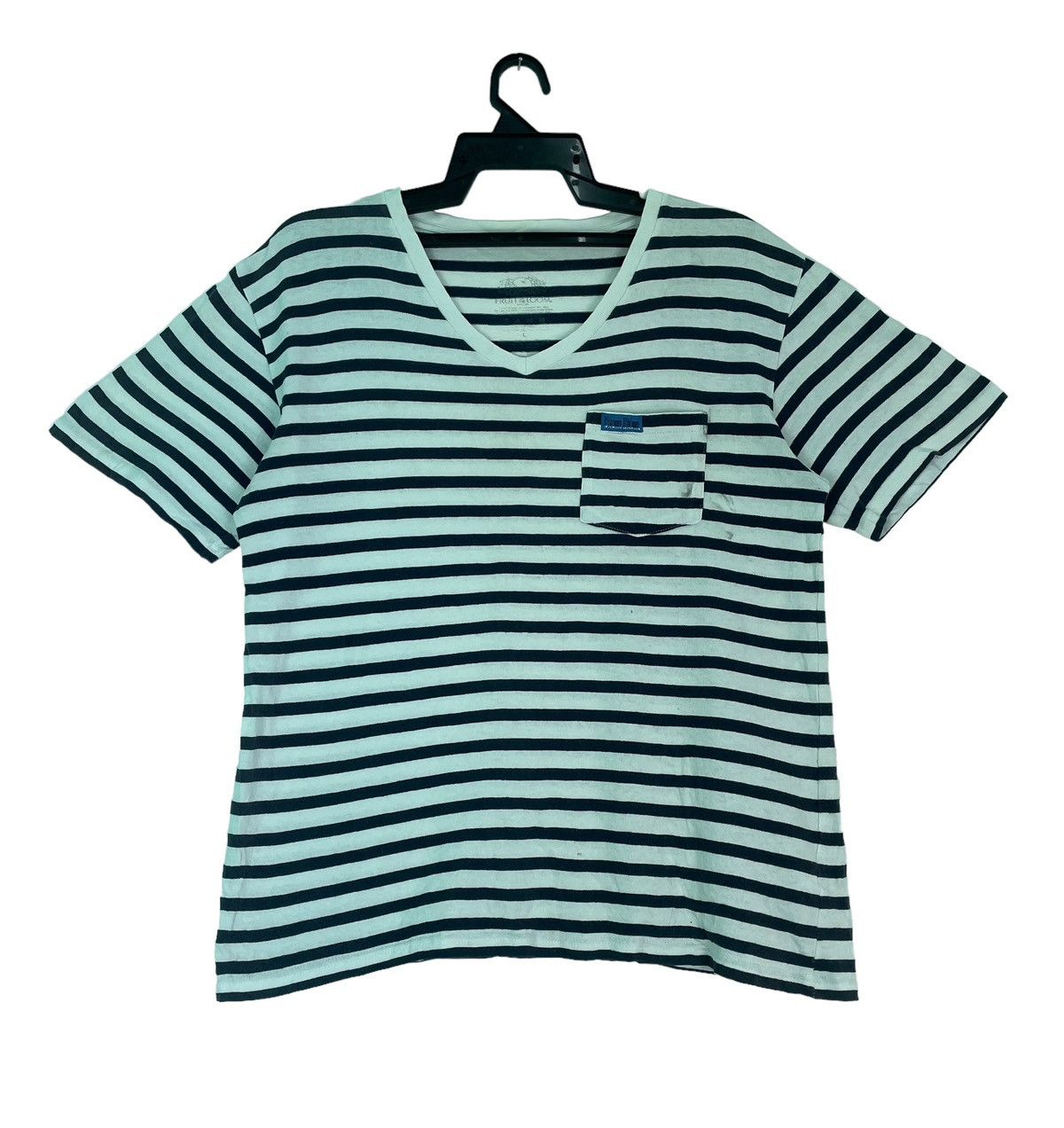 Blue Blue Japan BLUE BLUE japan indigo stripes pocket v neck shirt Size US L / EU 52-54 / 3 - 1 Thumbnail