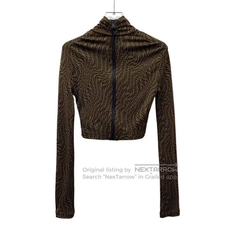 Fendi Fendi Dark brown double F monogram printed high-neck long- Size XS / US 0-2 / IT 36-38 - 2 Thumbnail