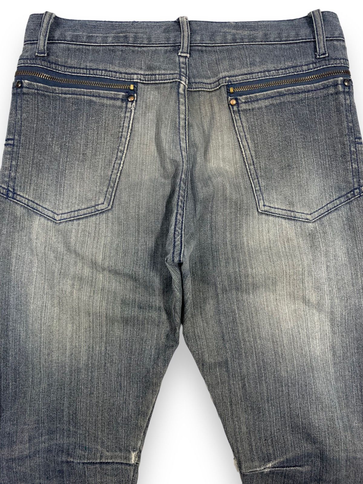 Seditionaries Vintage Japanese Brand Twisted Leg Distressed Grunge Jeans Size US 32 / EU 48 - 13 Thumbnail