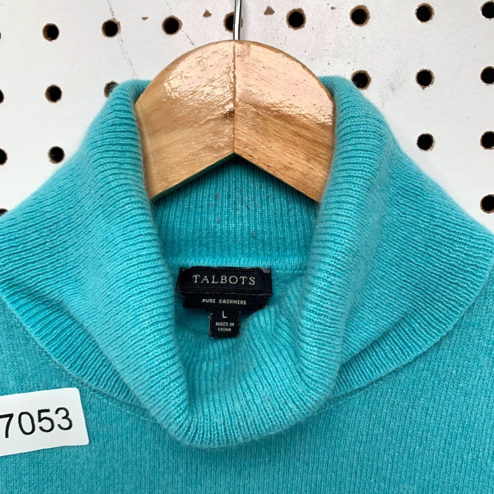 Talbots Talbots 100% Cashmere Turtleneck Sweater Womens Large Teal Lightweight Pullover Casual Size L / US 10 / IT 46 - 3 Thumbnail