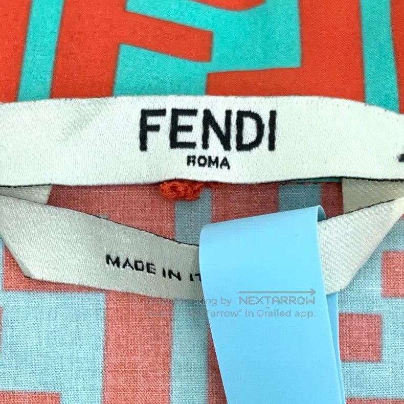 Fendi Fendi Color-blocked logo print all-over print cotton colla Size XS / US 0-2 / IT 36-38 - 5 Thumbnail