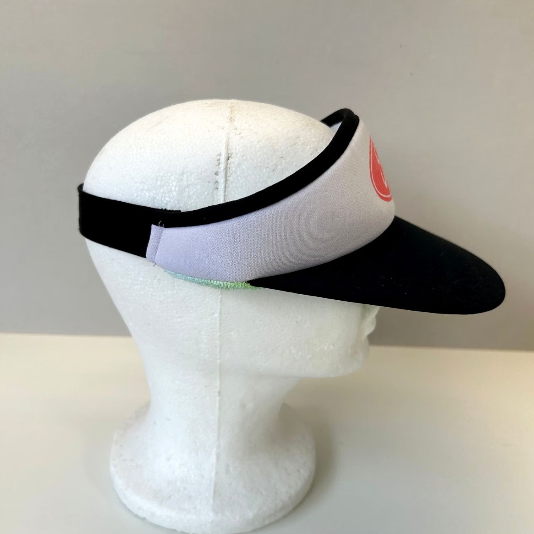 Ford VINTAGE Ford Visor Hat White Black 80s 90s Foam Adjustable Large Bill Men Hat Size ONE SIZE - 4 Thumbnail