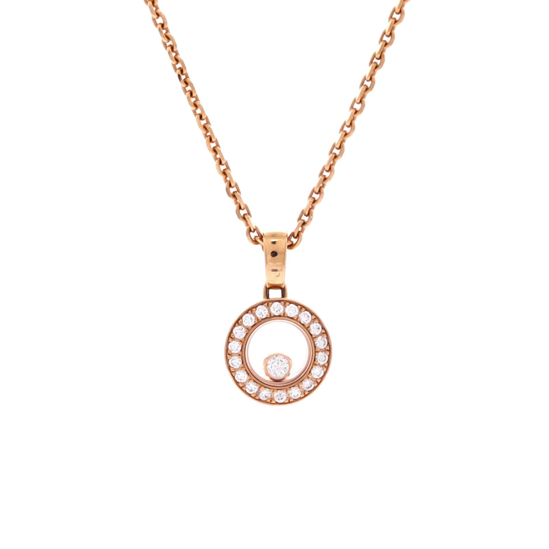 Chopard Happy Diamonds Round Pendant Necklace Size ONE SIZE - 1 Thumbnail