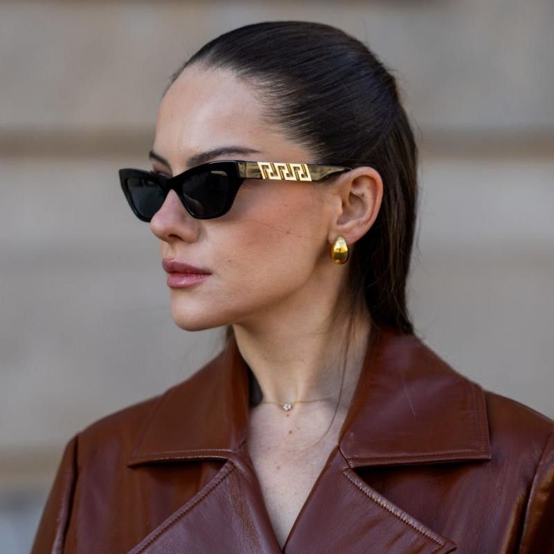image of New Versace Ve4419 - Gb1/87 Sunglasses in Black, Women's