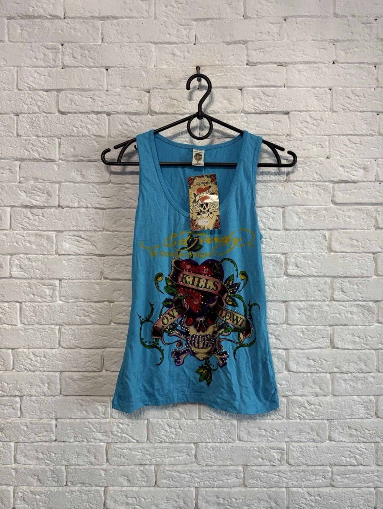 Ed Hardy By Christian Audigier Brand New Woman Tank Top Y2K