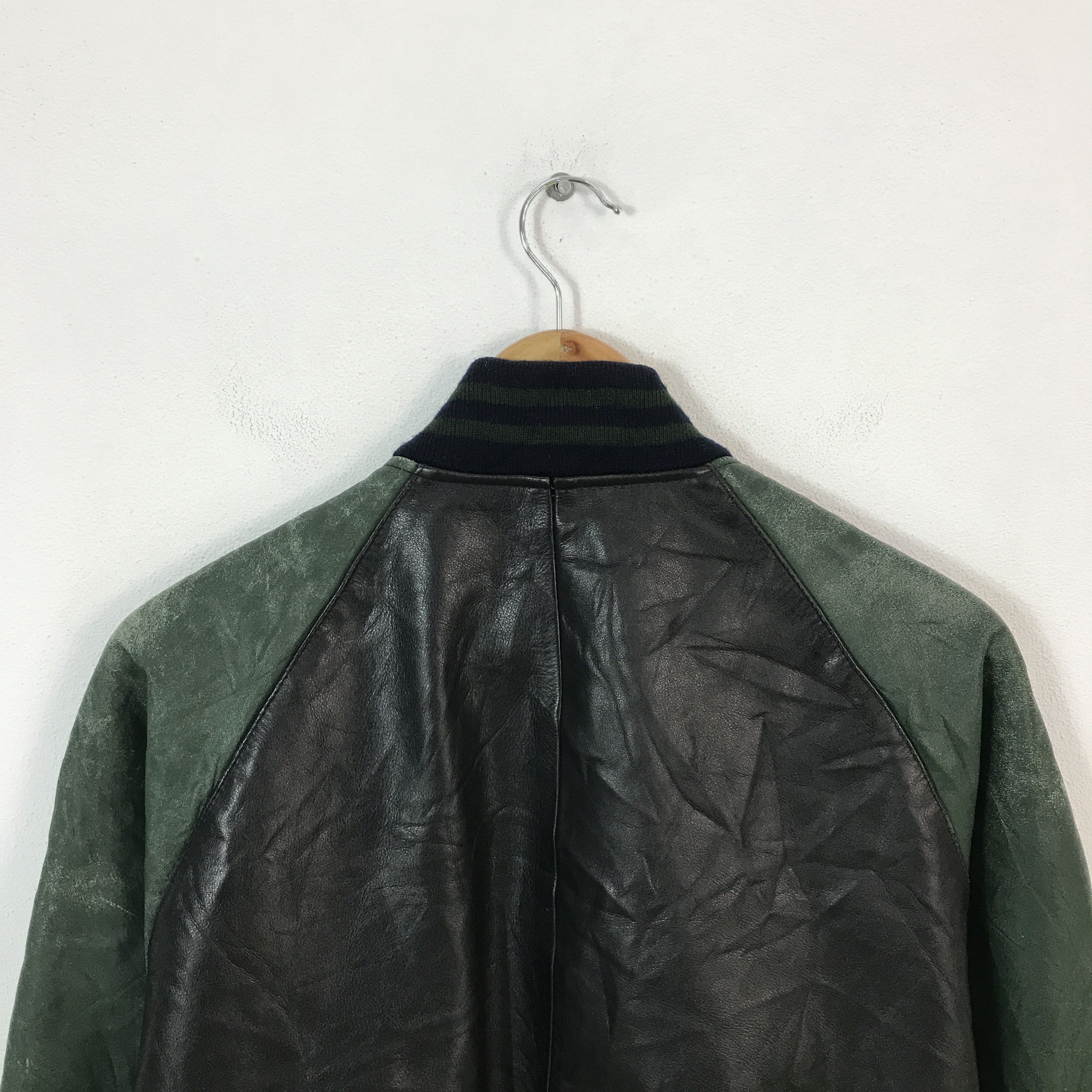 United Colors Of Benetton benetton varsity snap Button Leather jacket Size US L / EU 52-54 / 3 - 4 Thumbnail