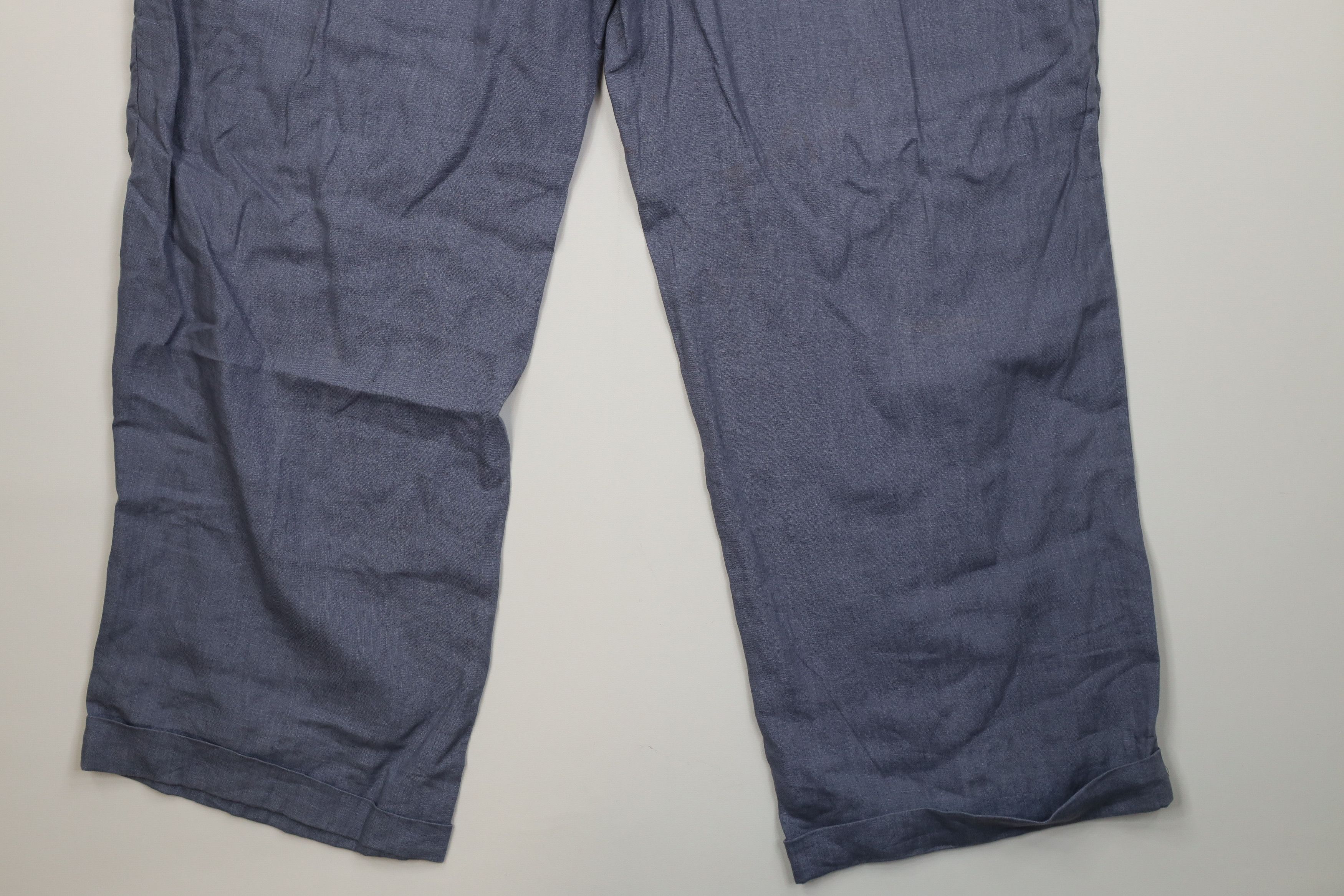 Vintage Vintage 90s Streetwear Linen Baggy Wide Leg Chino Pants Size US 36 / EU 52 - 15 Thumbnail